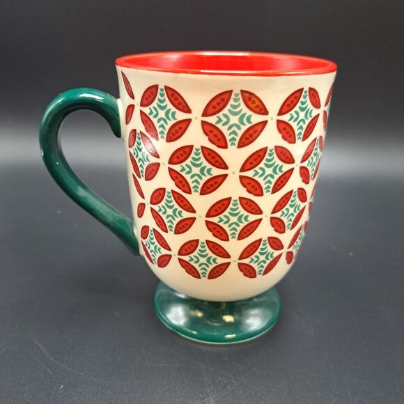 Pioneer Woman Christmas Footed Mug Red Green Multicolored 15.5 Oz Holiday - Picture 5 of 16